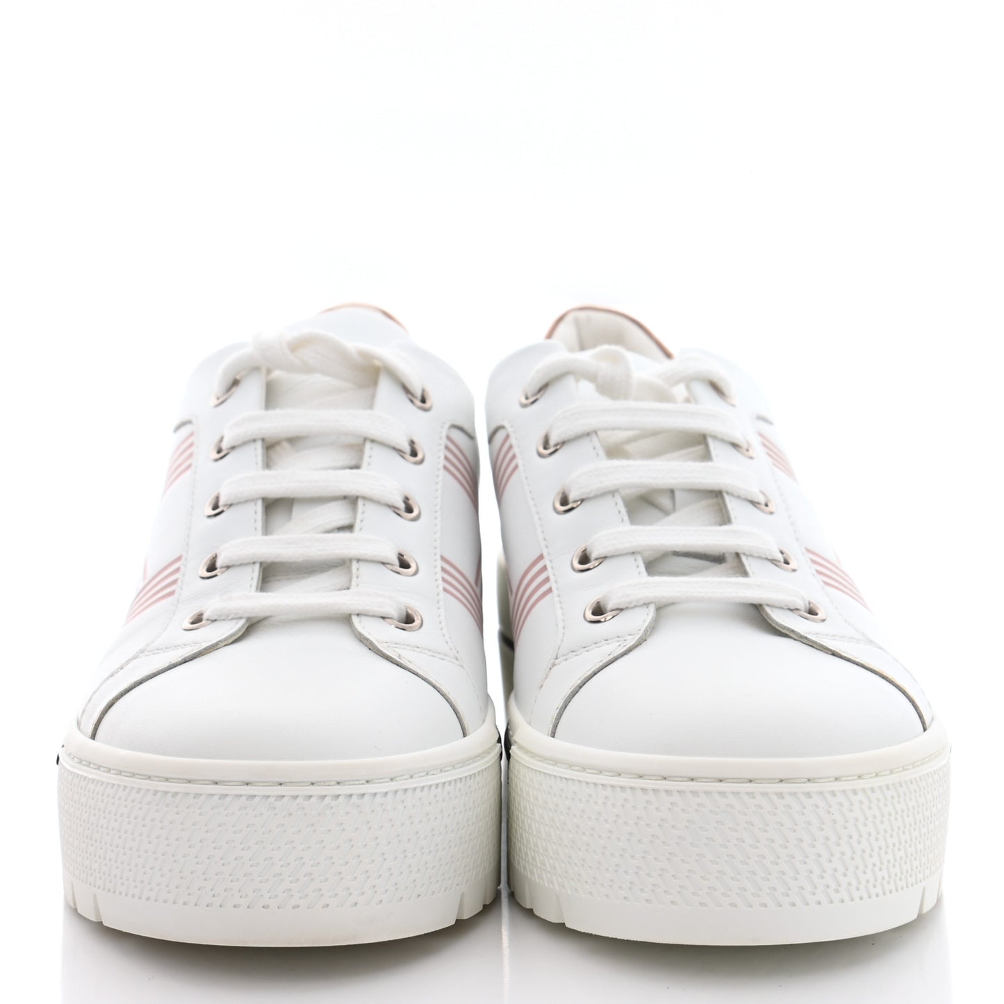 Calfskin Nappa Dare Sneakers 37 White Rose Dore