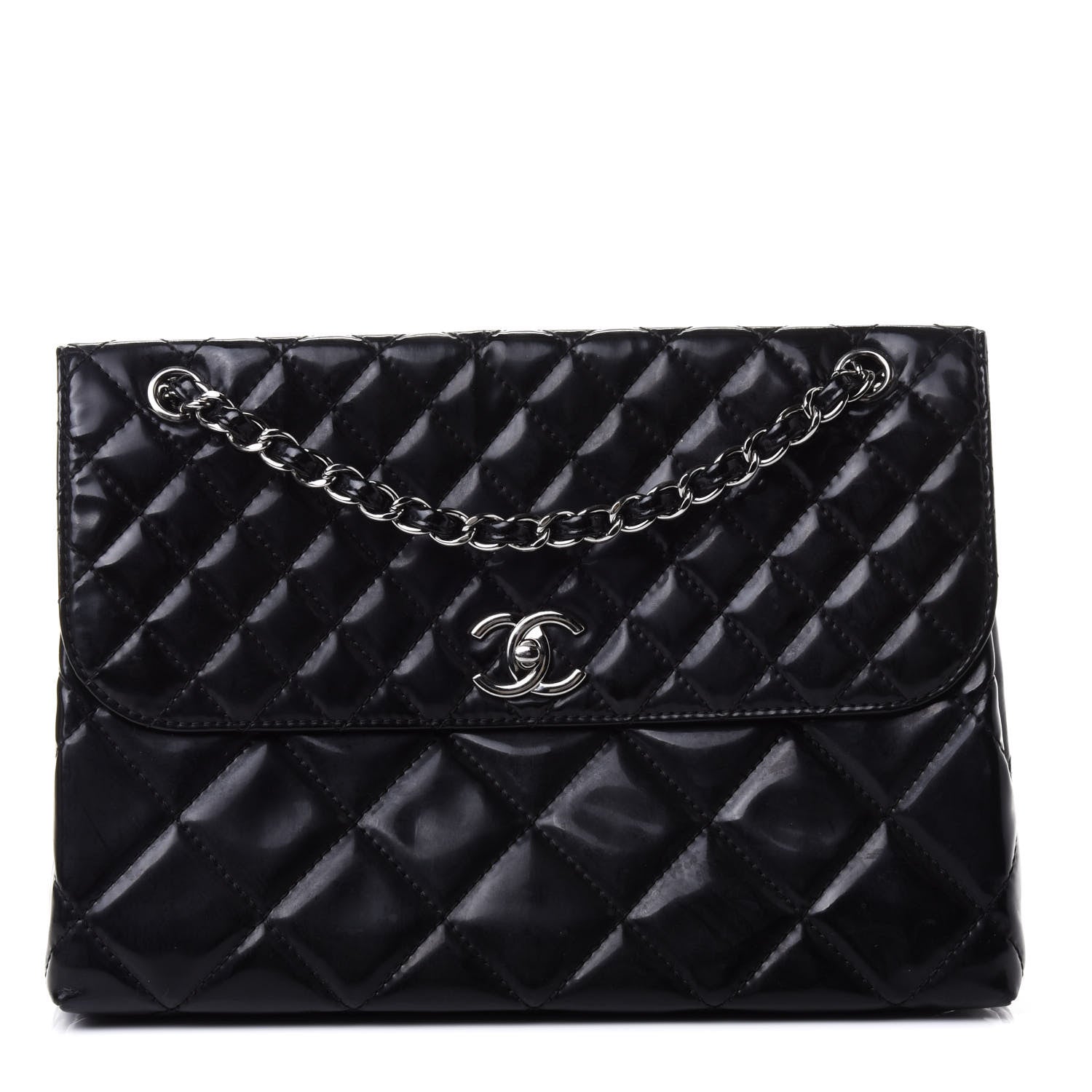 Chanel Vinyl Quilted In the Business Flap Bag Black 1 of 4