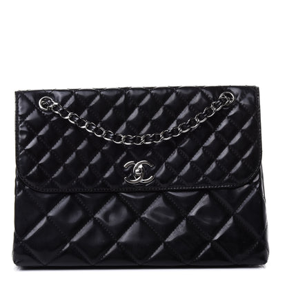 Chanel Vinyl Quilted In the Business Flap Bag Black 1 of 4