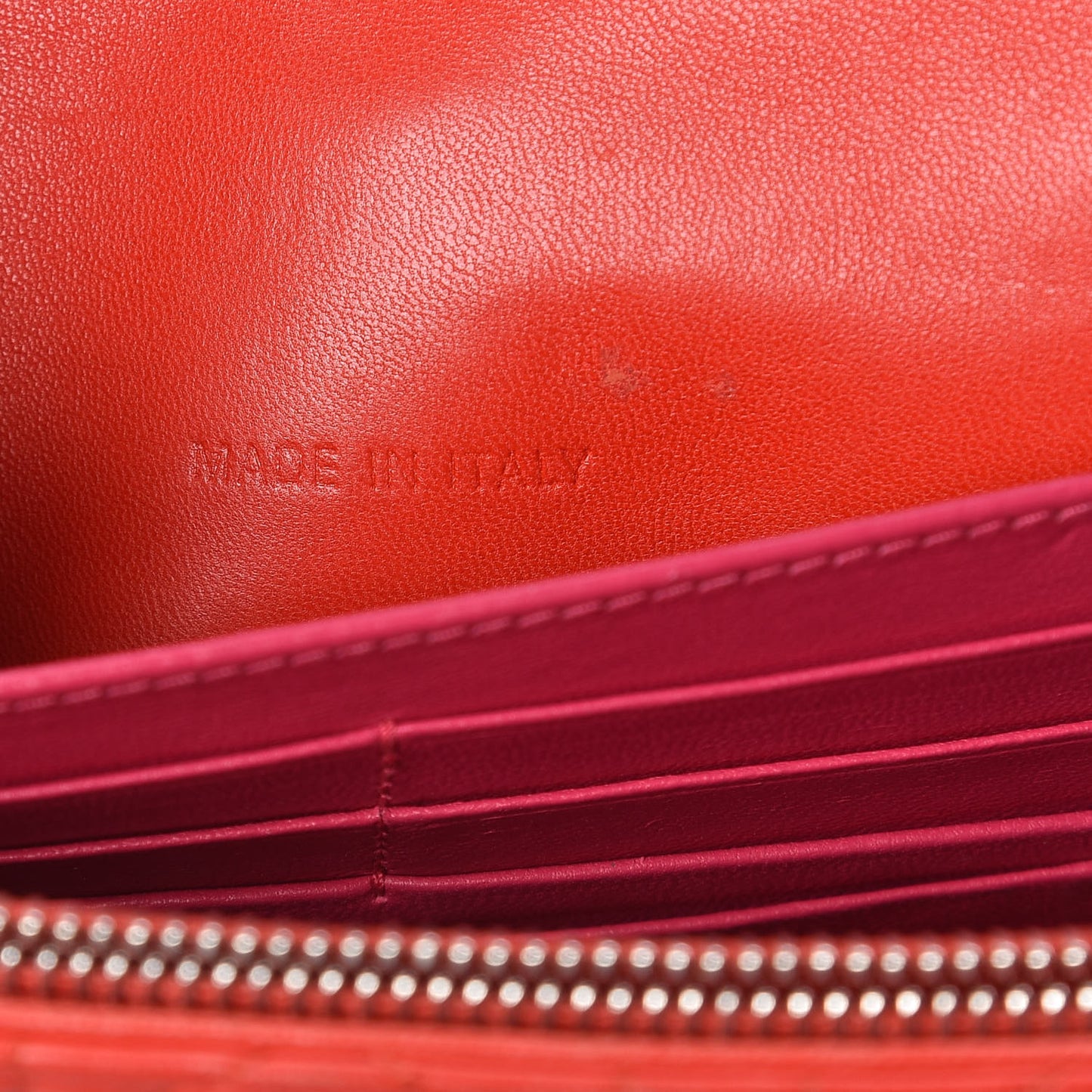 Lambskin Cannage Miss Dior Promenade Pouch Vermillion