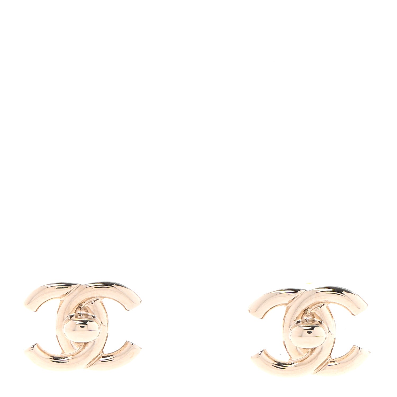 Chanel Metal CC Turnlock Earrings Gold 1 of 4