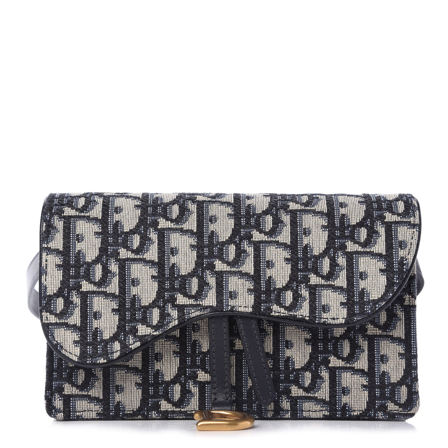 Christian Dior Oblique Saddle Belt Bag Blue 1 of 11