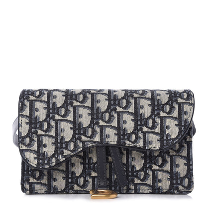 Christian Dior Oblique Saddle Belt Bag Blue 1 of 11