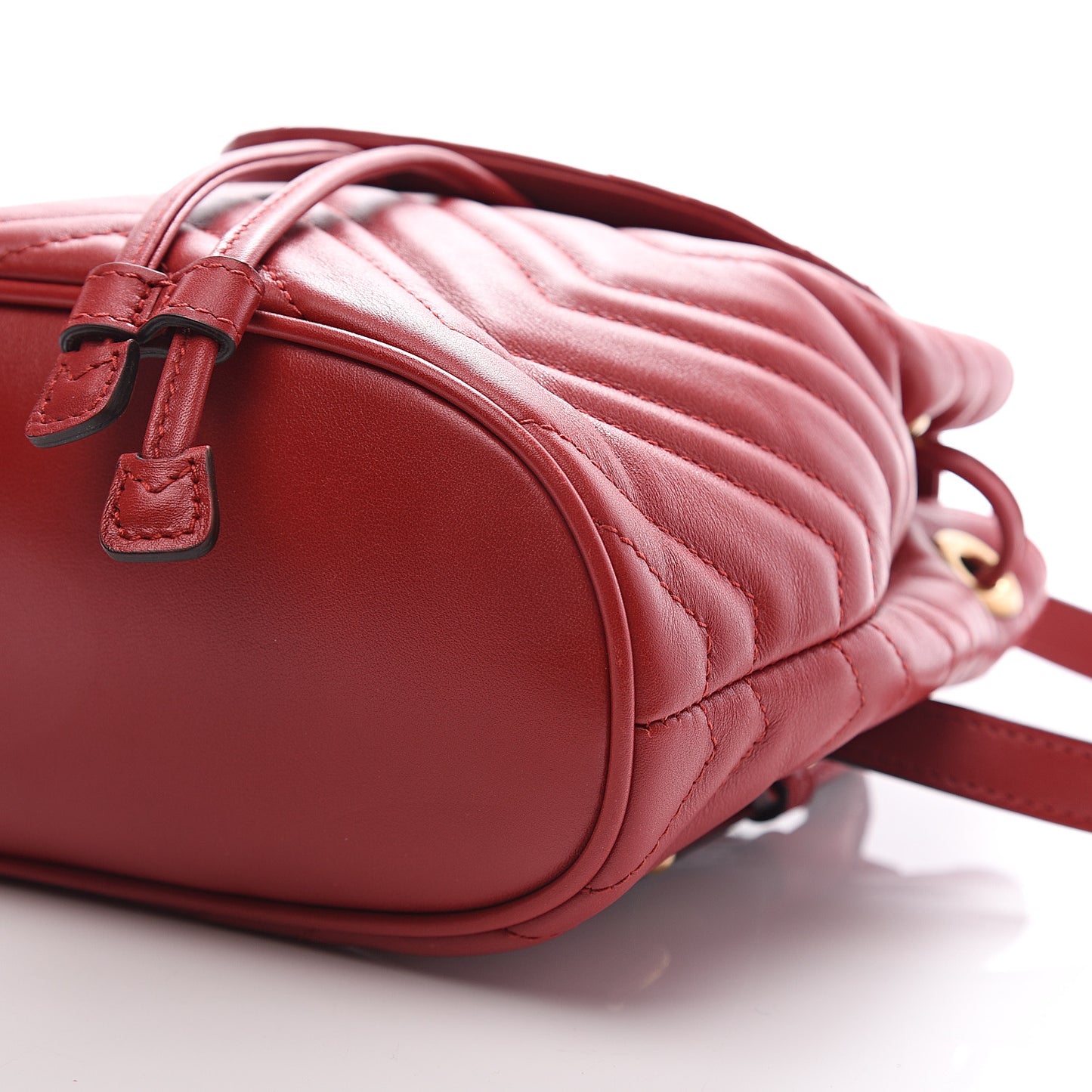 Calfskin Matelasse GG Marmont Flap Backpack Hibiscus Red
