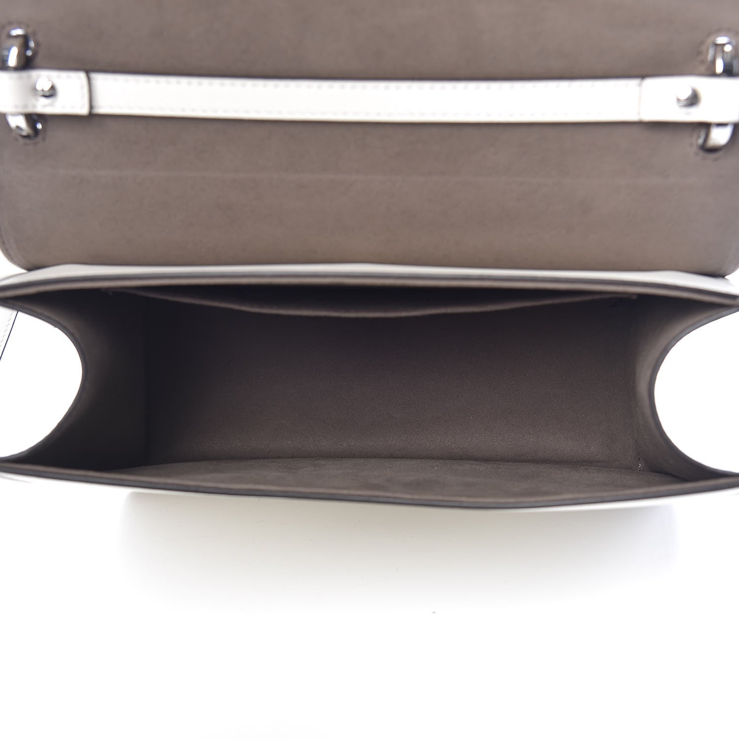 Fendi Vitello Century Opaco F is Fendi Kan I Shoulder Bag White Ice 5 of 12
