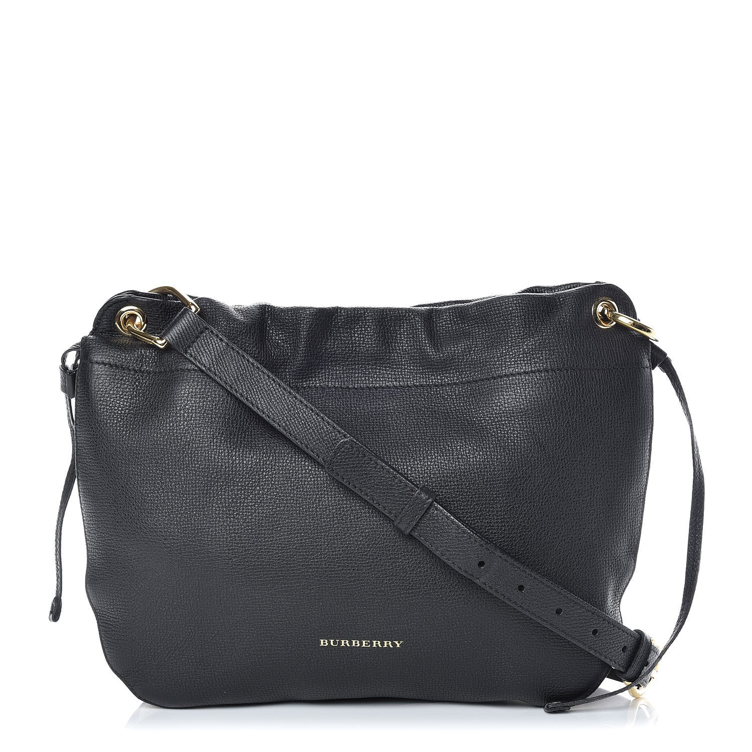 Burberry Grainy Calfskin House Check Small Bingley Black 1 of 13