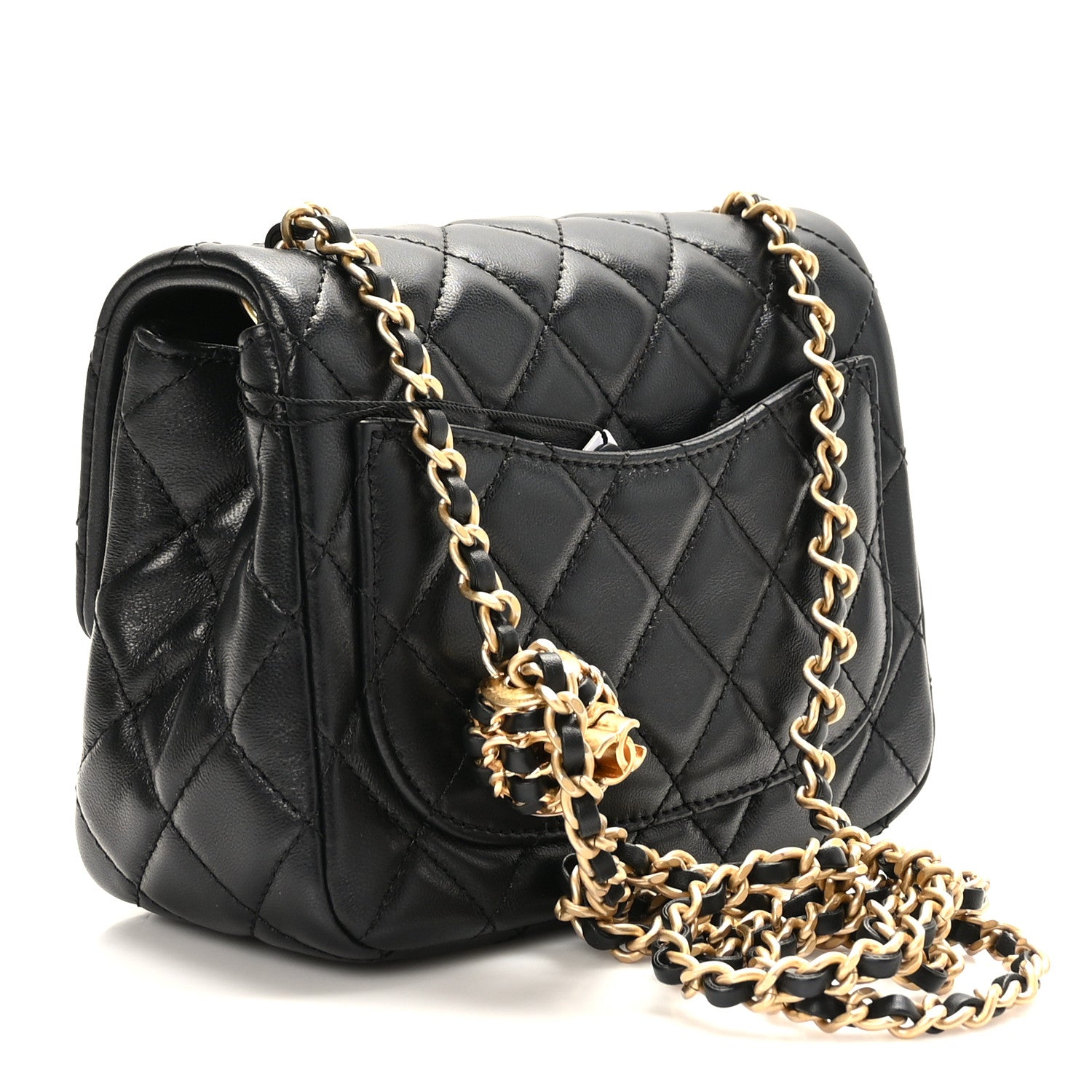 Chanel Lambskin Quilted Mini Pearl Crush Flap Black 3 of 10