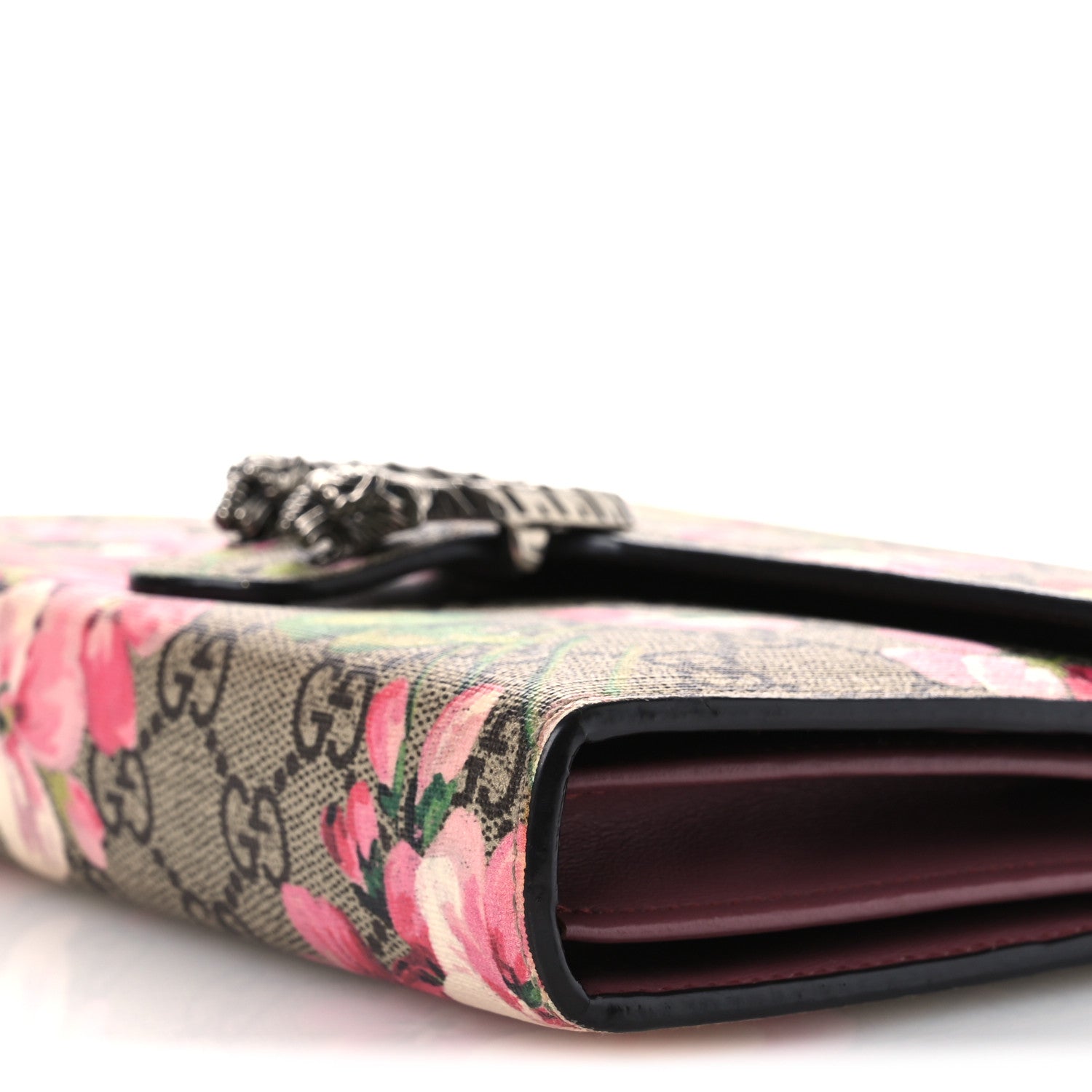 Gucci GG Supreme Monogram Blooms Mini Dionysus Chain Wallet Beige Multicolor Dry Rose 10 of 14