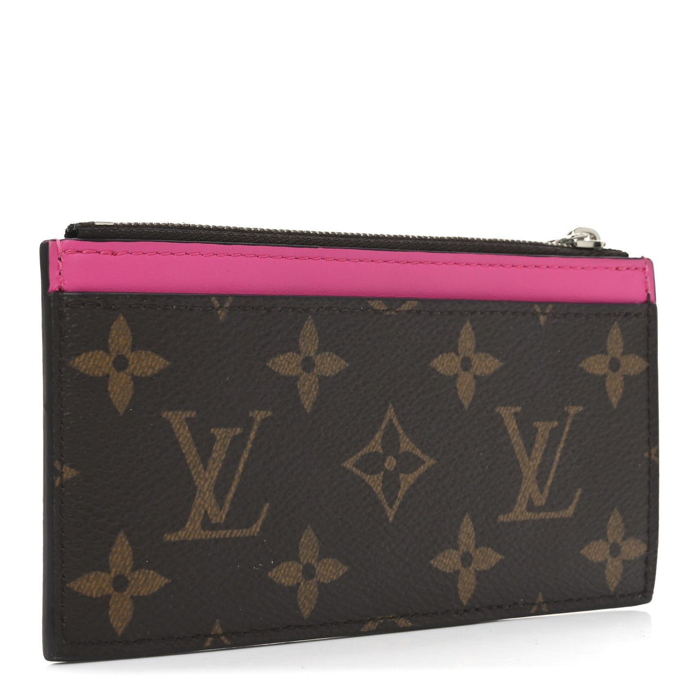 Monogram Calfskin Coin Card Holder Rose