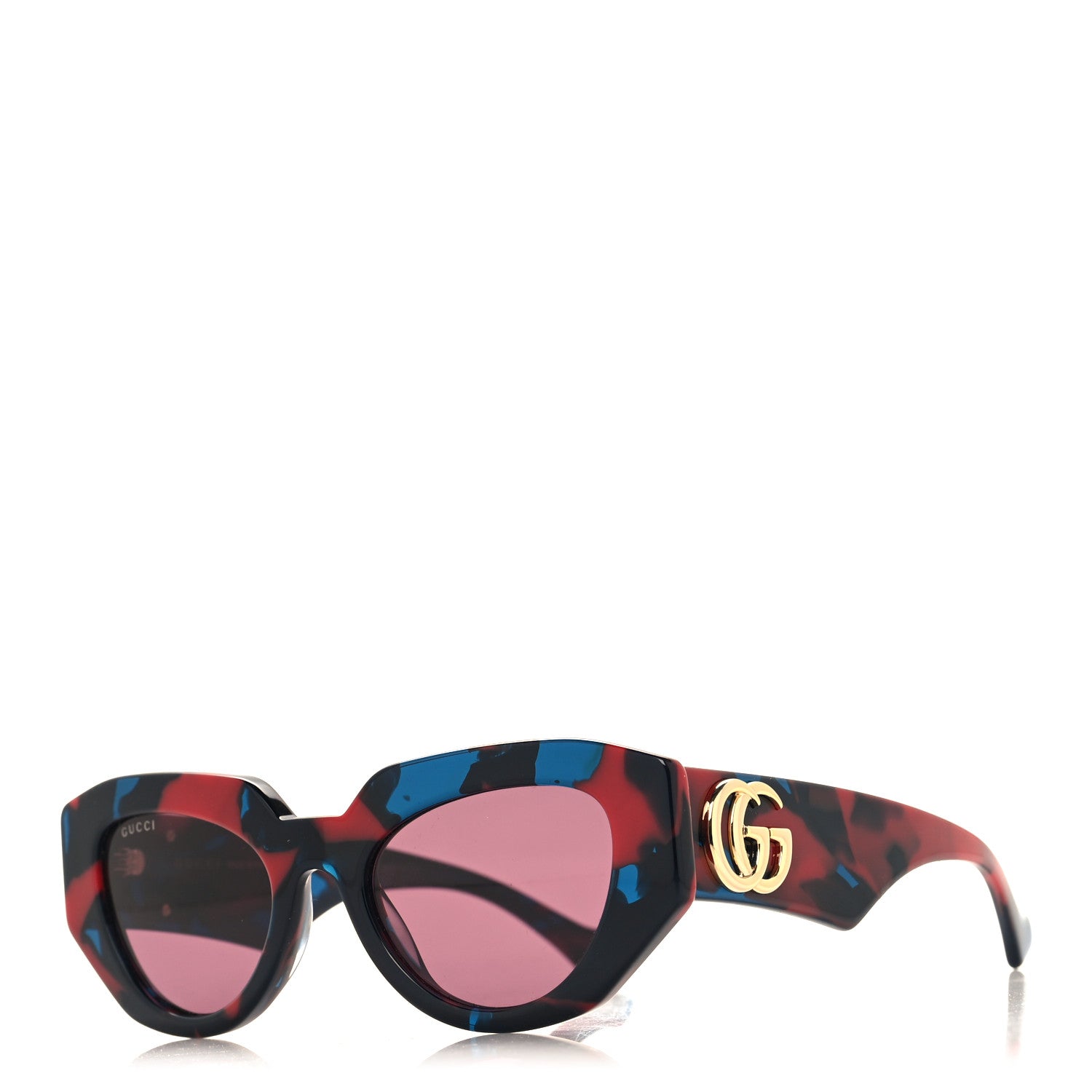 Gucci Acetate Cat Eye Sunglasses GG1421S Red Tortoiseshell 1 of 8