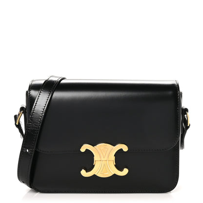 Celine Shiny Calfskin Teen Triomphe Black 1 of 9