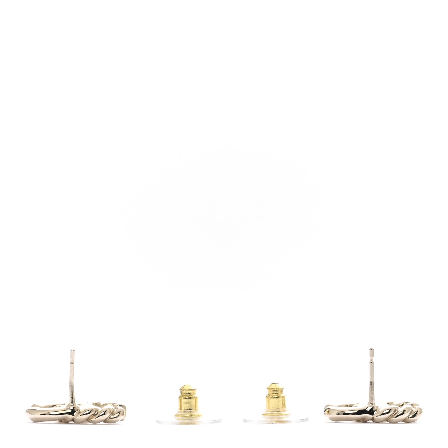 Chanel Twisted CC Earrings Gold 3 of 5