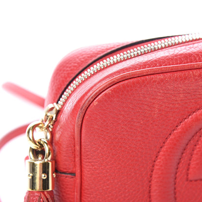 Gucci Pebbled Calfskin Small Soho Disco Bag Tabasco Red 7 of 14