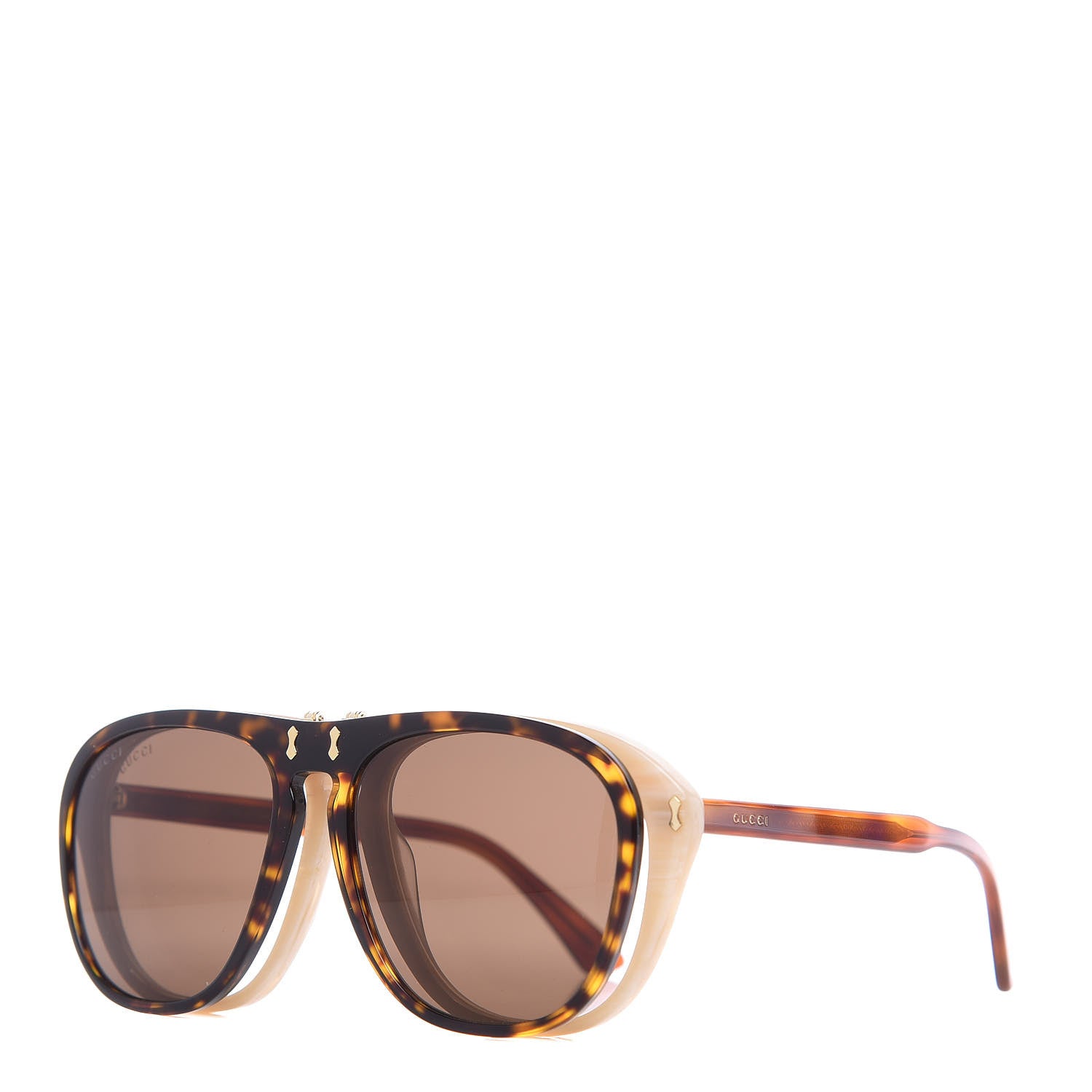 Gucci Acetate Flip Up Sunglasses GG0087S Tortoise 1 of 9