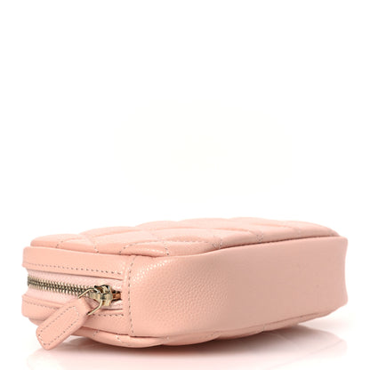 Chanel Caviar Quilted Small Curvy Pouch Cosmetic Case Light Pink 4 of 7