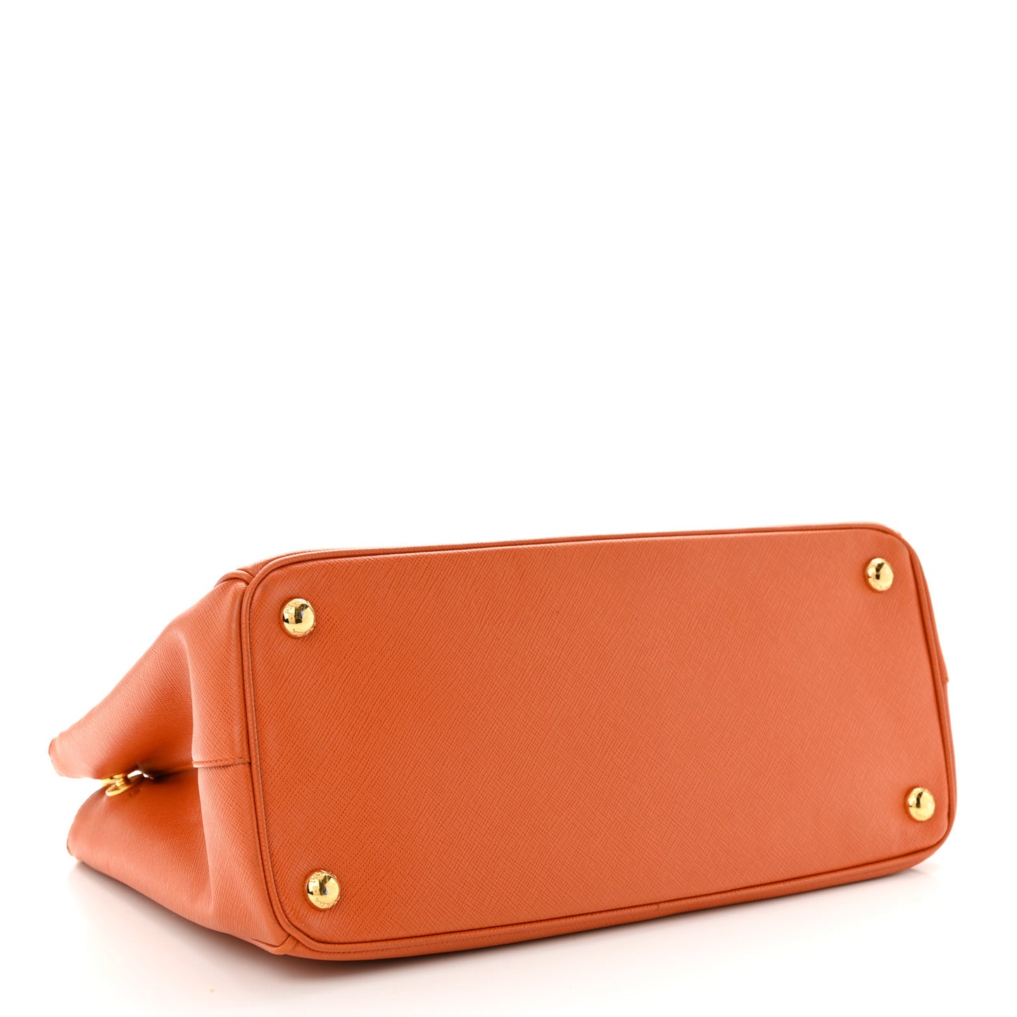 Saffiano Small Galleria Double Zip Tote Papaya
