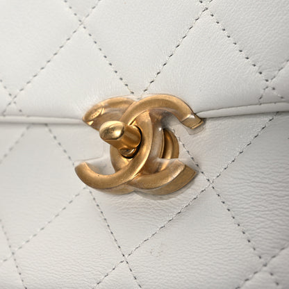 Chanel Calfskin Quilted Mini Chain Strap Flap White 13 of 13