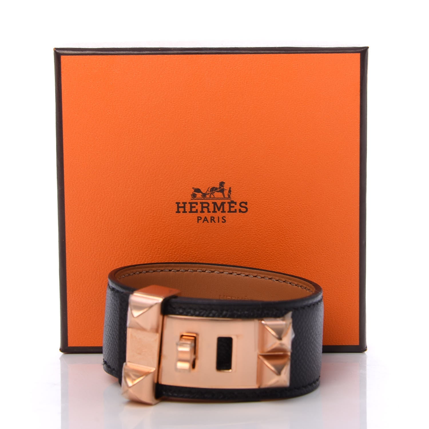 Hermes Epsom Collier de Chien CDC 24 Bracelet T2 Black 6 of 6