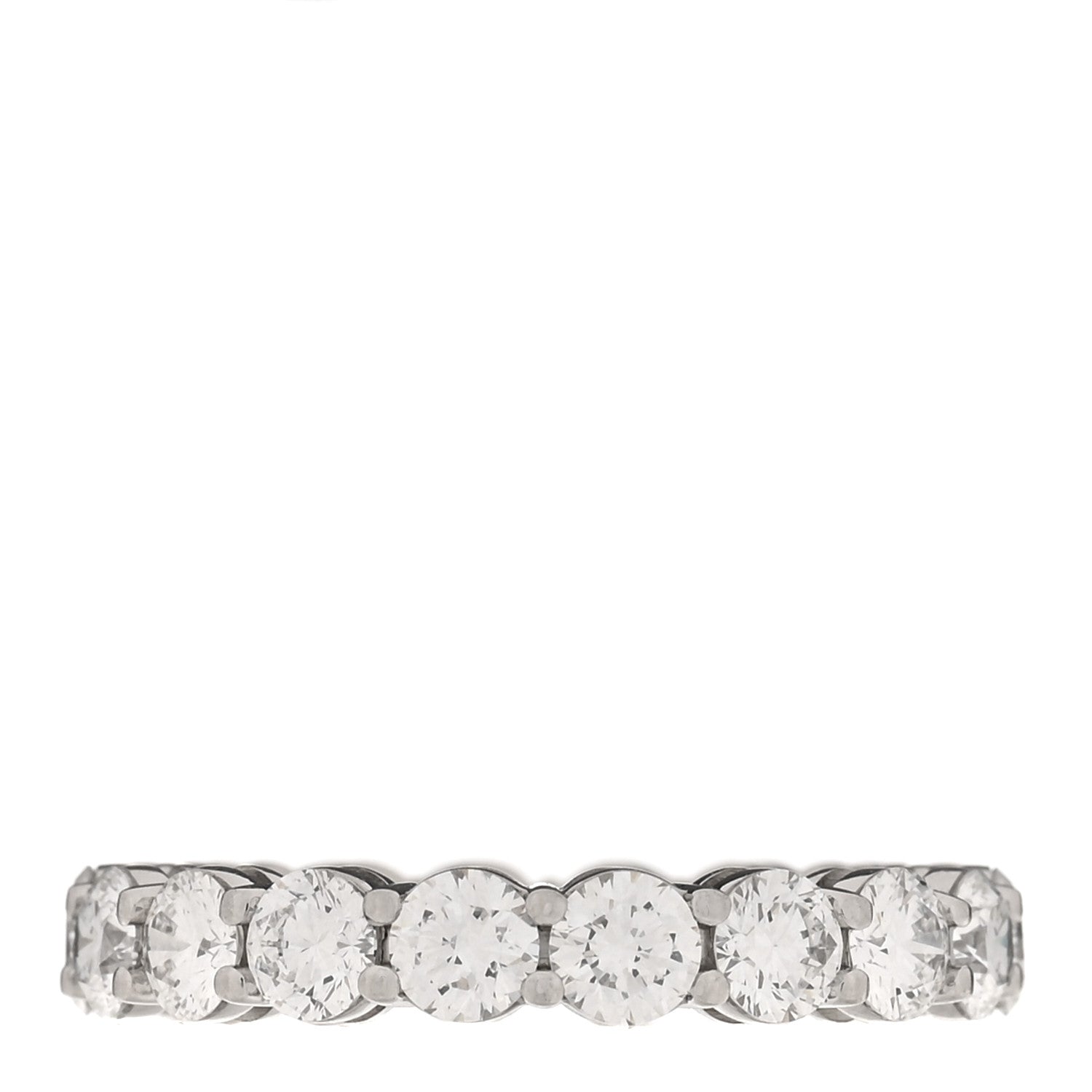 Tiffany Platinum Diamond 3.7mm Embrace Eternity Band Ring 51 5.75 1 of 5