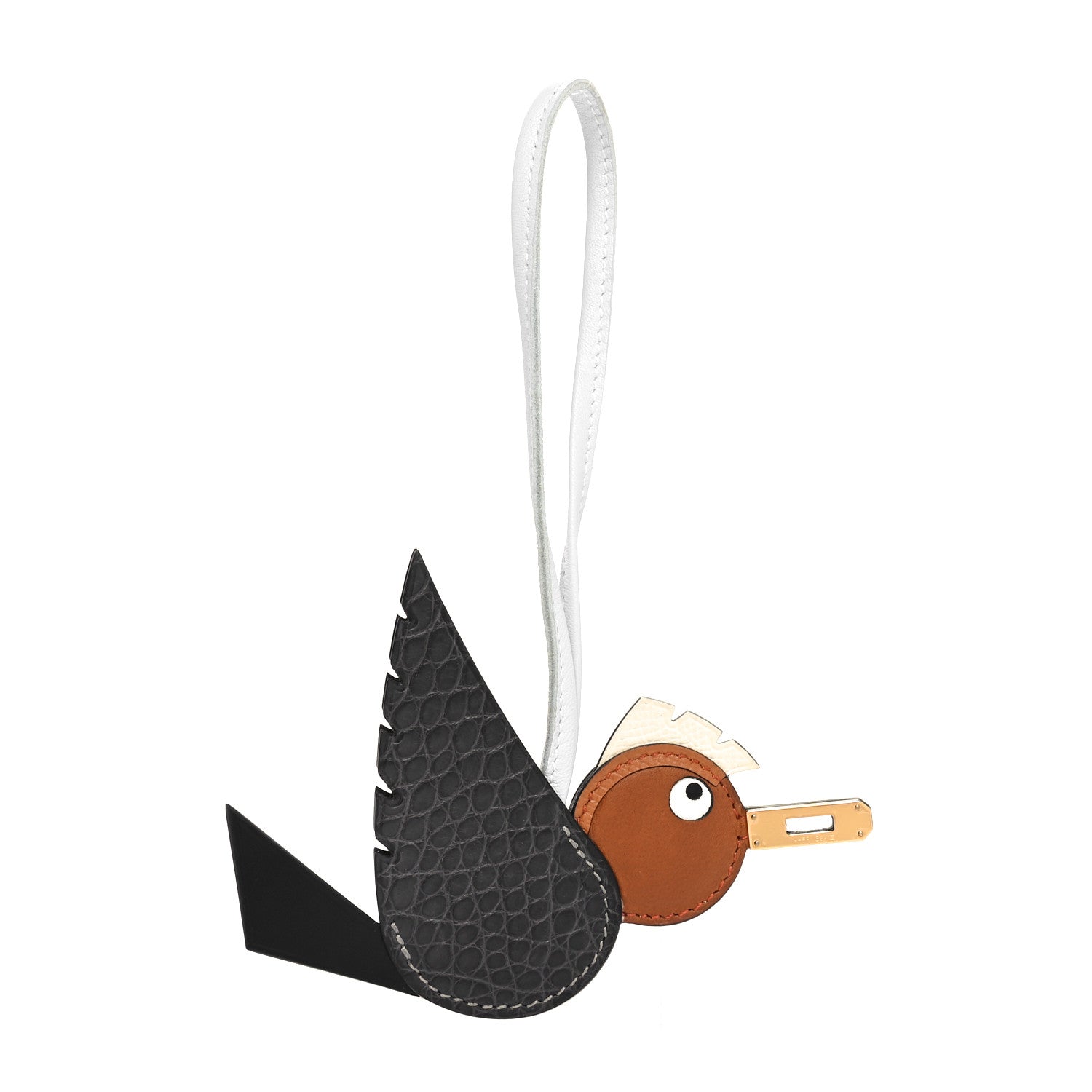 Hermes Epsom Swift Barenia Alligator Birdy Bag Charm Fauve Craie Bleu Brume Black 1 of 5