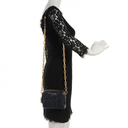 Miu Miu Nappa Matelasse Shoulder Bag Bleuette 2 of 18