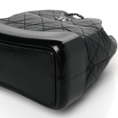 Chanel Aged Calfskin Quilted Small Gabrielle Backpack Black 8 of 8