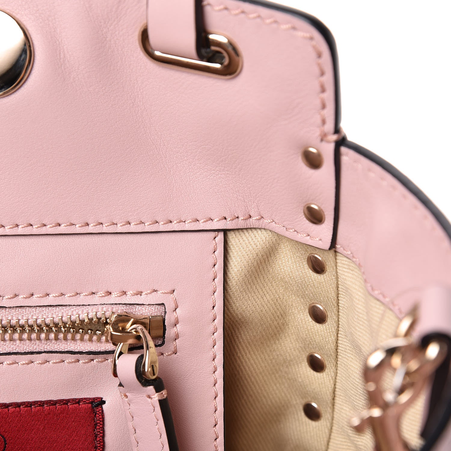 Valentino Garavani Vitello Mini Rockstud Tote Water Rose 11 of 14