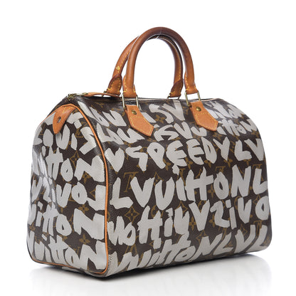 Louis Vuitton Monogram Graffiti Speedy 30 Silver 2 of 12