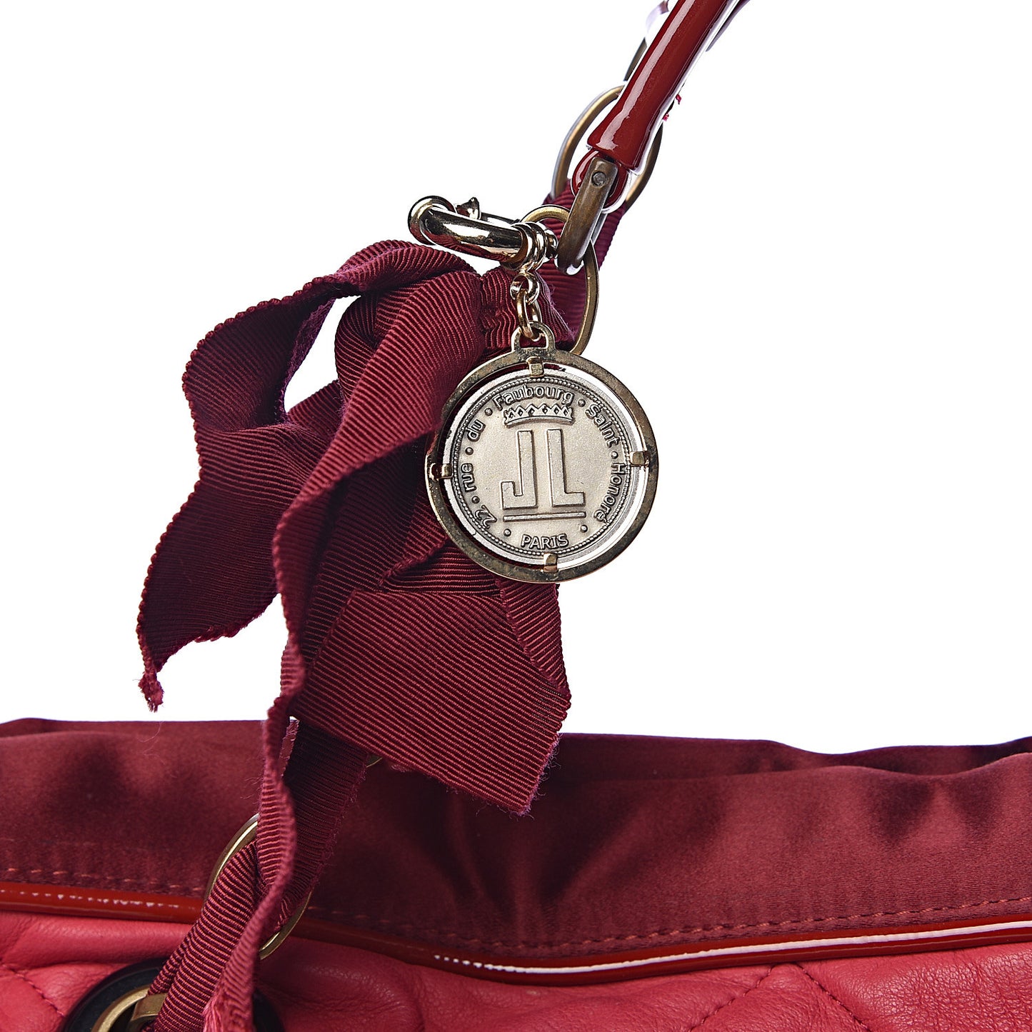 Lambskin Quilted Amalia Cabas Tote Cherry