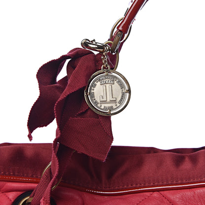 Lanvin Lambskin Quilted Amalia Cabas Tote Cherry 10 of 10