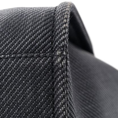 Chanel Mixed Fibers Calfskin Striped Medium Deauville Tote Black Black 12 of 12