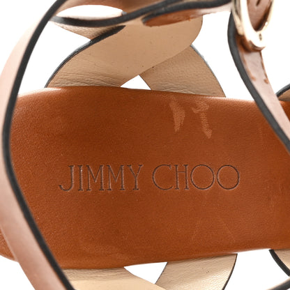 Jimmy Choo Vachetta Cork Aleili 100 Wedge Sandals 39.5 Brown 8 of 9