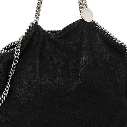 Stella McCartney Shaggy Deer Small Falabella Fold Over Tote Black 7 of 9