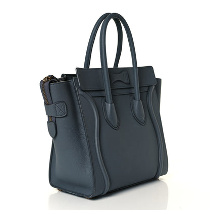 Celine Baby Drummed Calfskin Micro Luggage Kohl 2 of 6