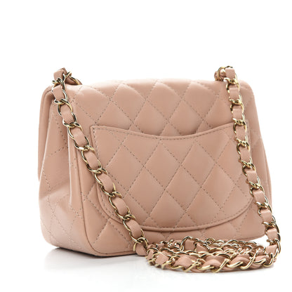 Chanel Lambskin Quilted Mini Square Flap Beige 3 of 10