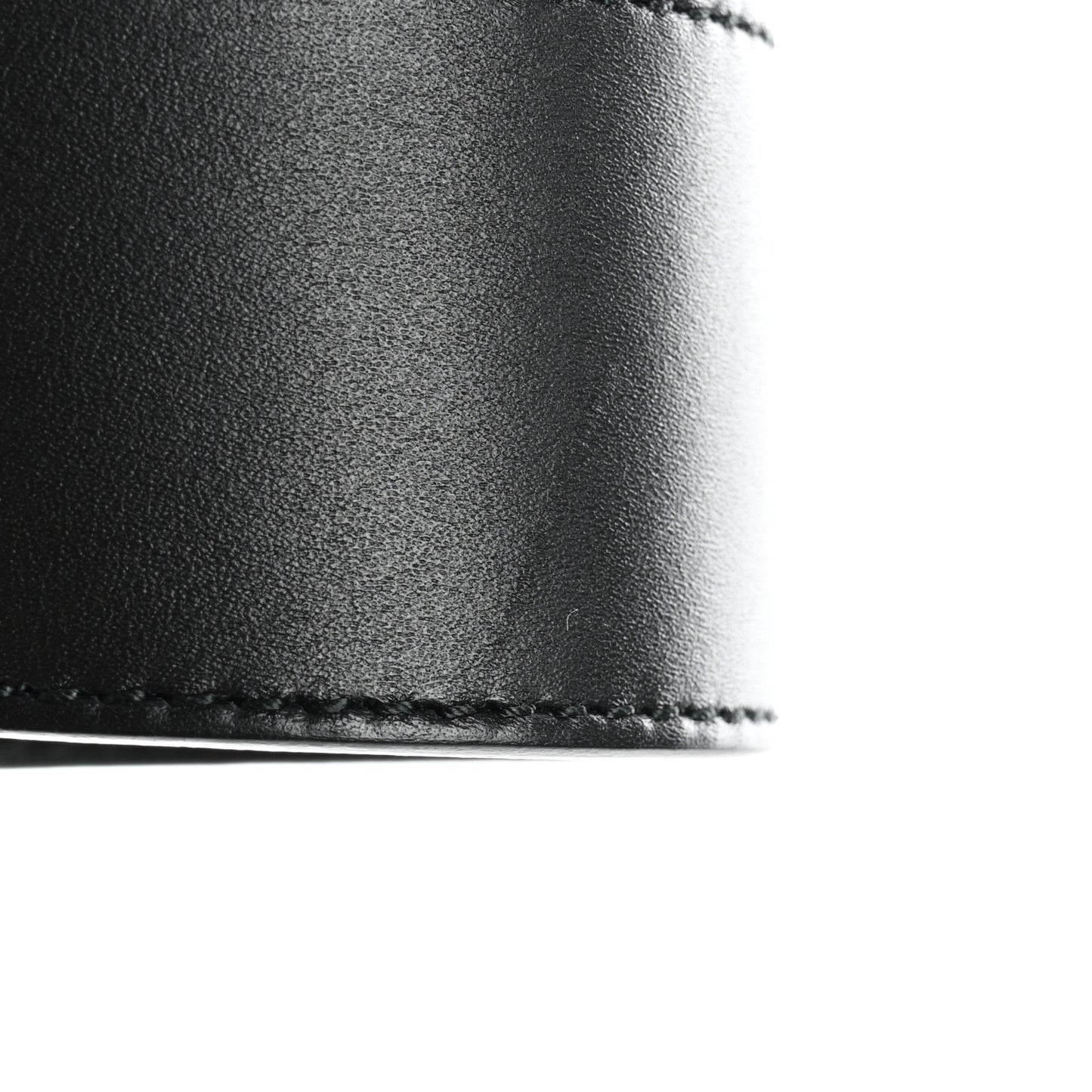 Moon Calfskin Pearl Double G 40mm Belt 85 34 Black Cream