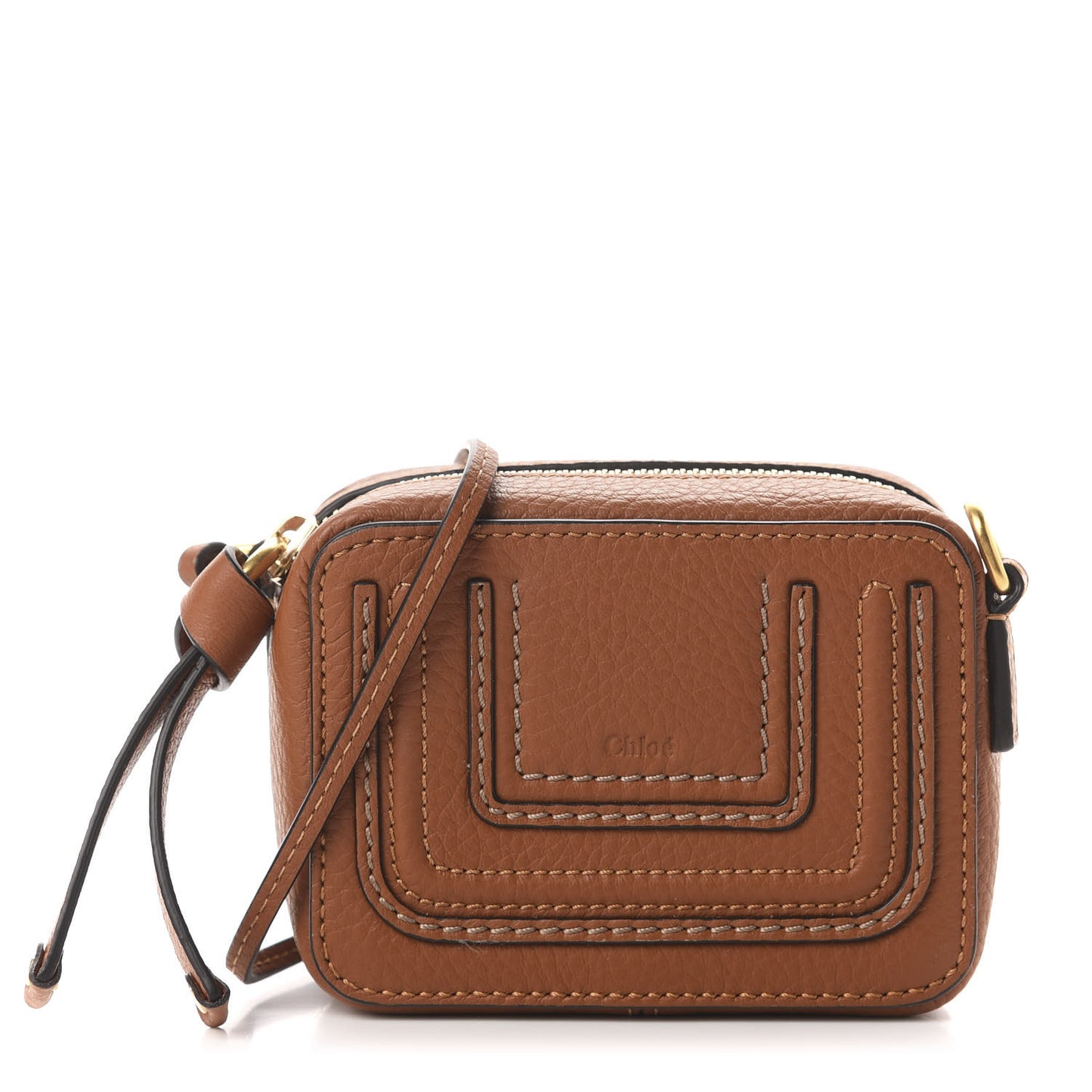 Calfskin Mini Marcie Crossbody Bag Tan