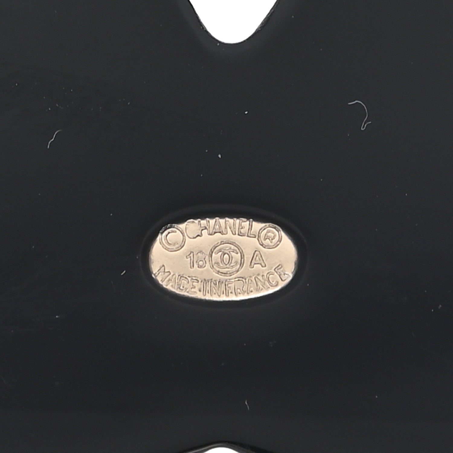 Chanel Resin Metal CC Brooch Blue Black 4 of 5
