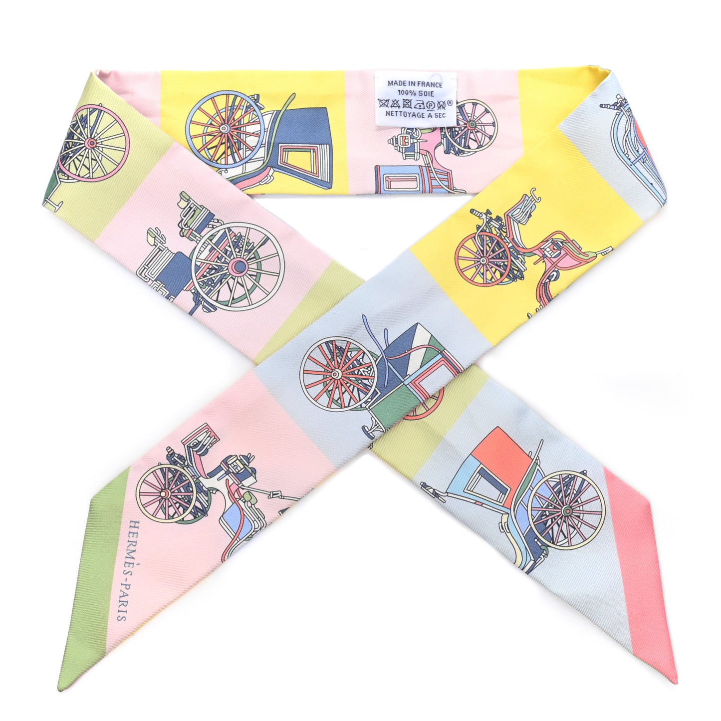 Silk Les Voitures Exquises Twilly Rose Pale Jaune Pale