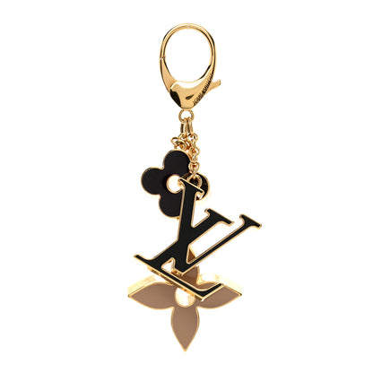 Louis Vuitton Metal Enamel Fleur De Monogram Bag Charm Dore 1 of 3