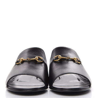 Gucci Malaga Kid Horsebit Slide Sandals 38.5 Black 2 of 9