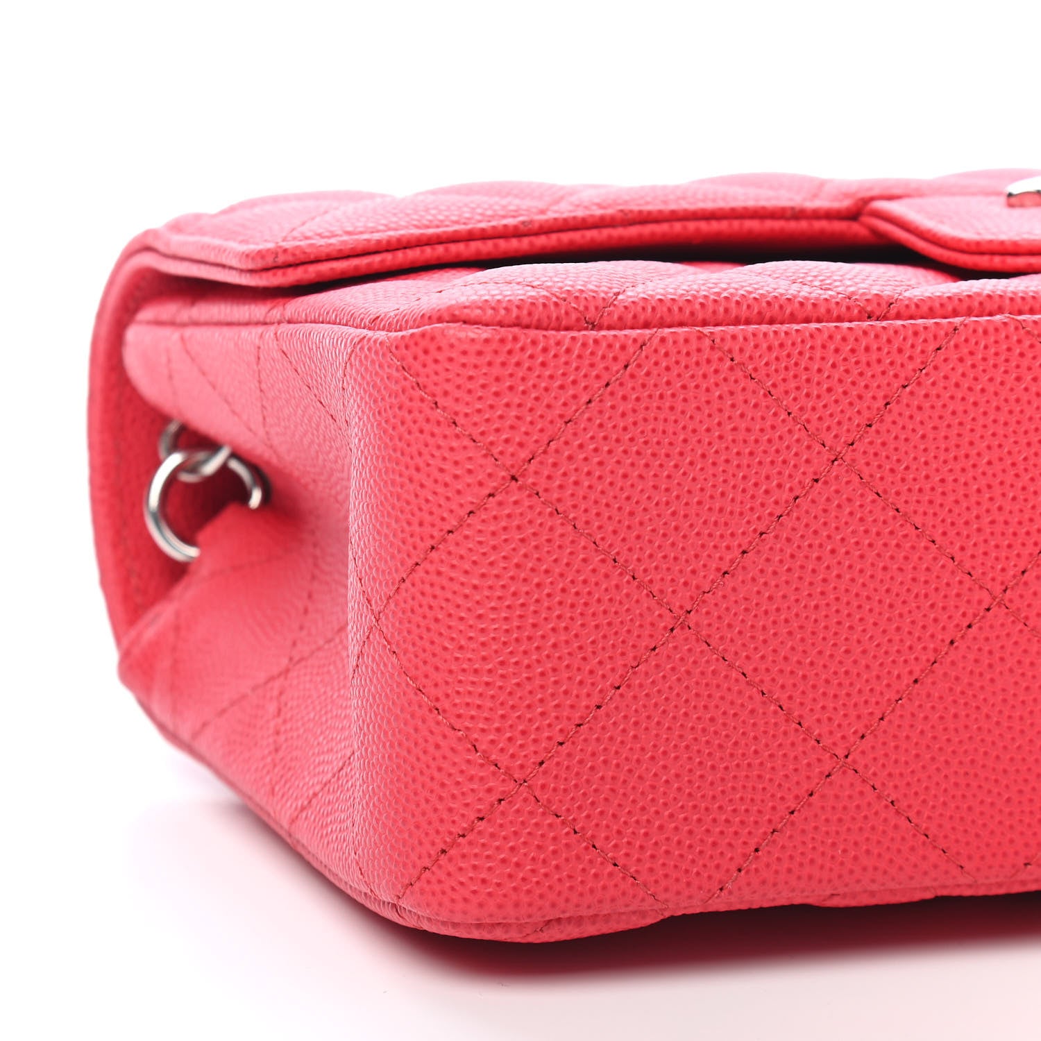 Chanel Caviar Quilted Mini Rectangular Flap Light Red 7 of 8