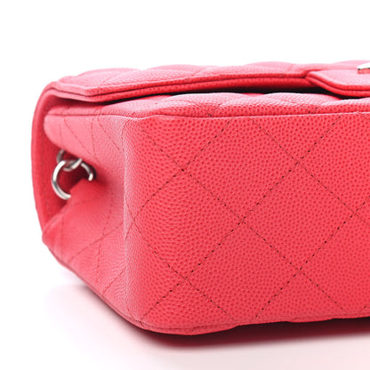 Chanel Caviar Quilted Mini Rectangular Flap Light Red 7 of 8