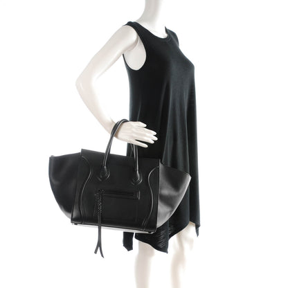 Celine Supple Calfskin Medium Phantom Luggage Black 2 of 7