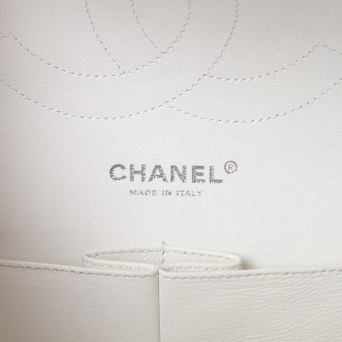 Caviar Quilted Jumbo Double Flap White