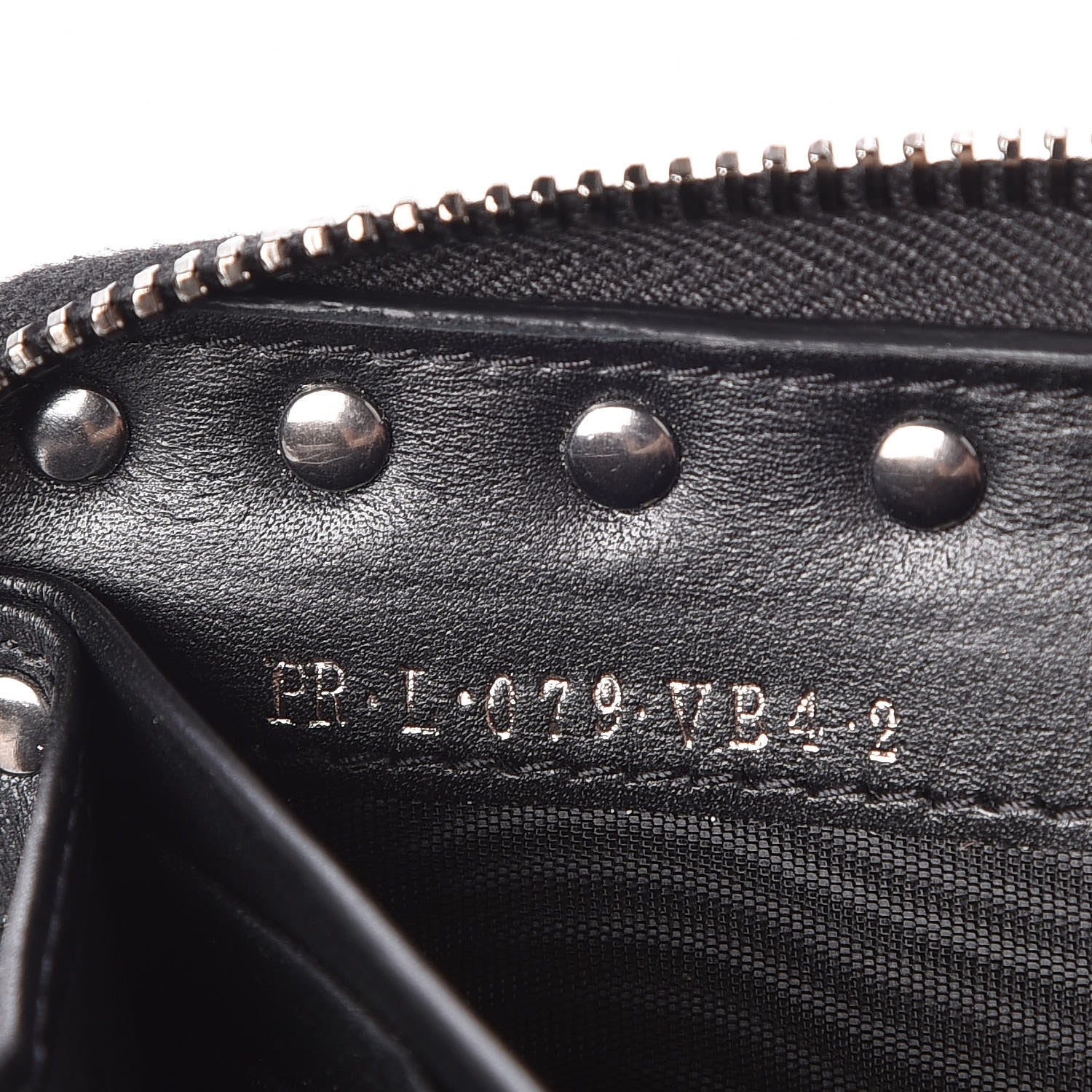 Valentino Garavani Calfskin Tonal Rockstud Zip Around Wallet Black 7 of 8