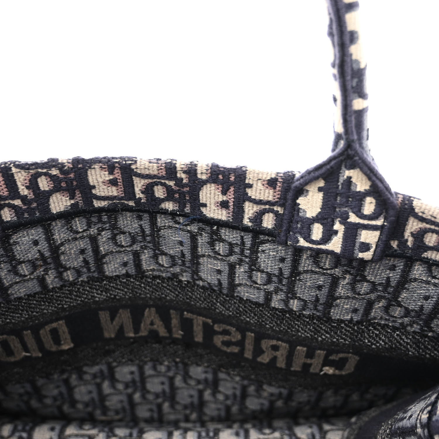 Christian Dior Oblique Medium Book Tote Blue Multicolor 10 of 12