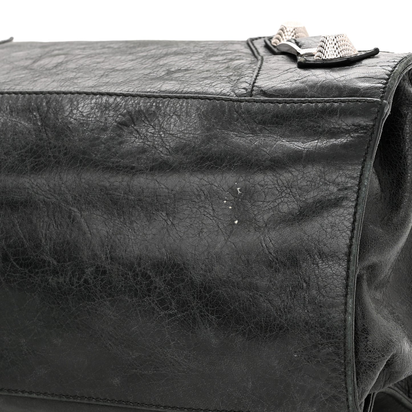 Agneau Giant 21 Silver Hardware Folder Black