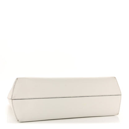 Fendi Vitello Vienna Enamel F is Fendi Shopping Tote White Taupe 3 of 12