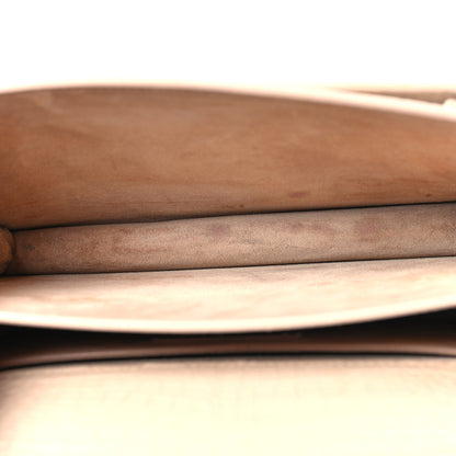 Saint Laurent Calfskin Crocodile Embossed Medium Monogram Sunset Sunset Dark Beige 5 of 12